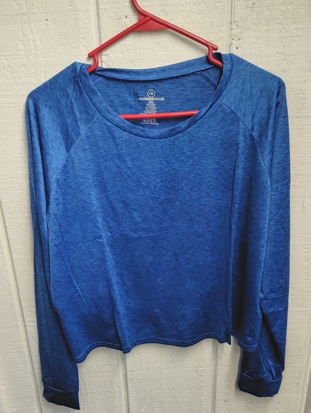 Essentials Women's Heathered Royal Blue Long-Sleeve Tee